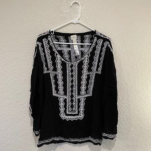 Chico’s Butterfly S/M Beaded Top